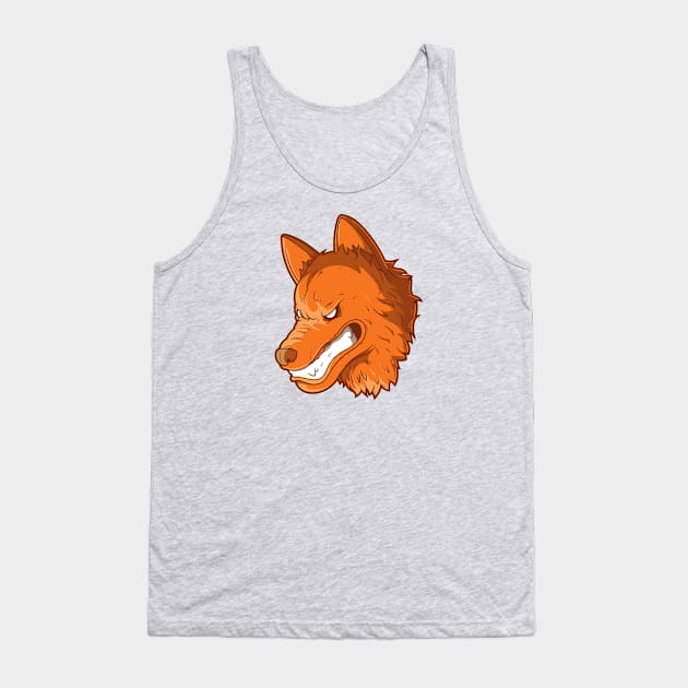 Angry Wolf Tank Top by pedrorsfernandes